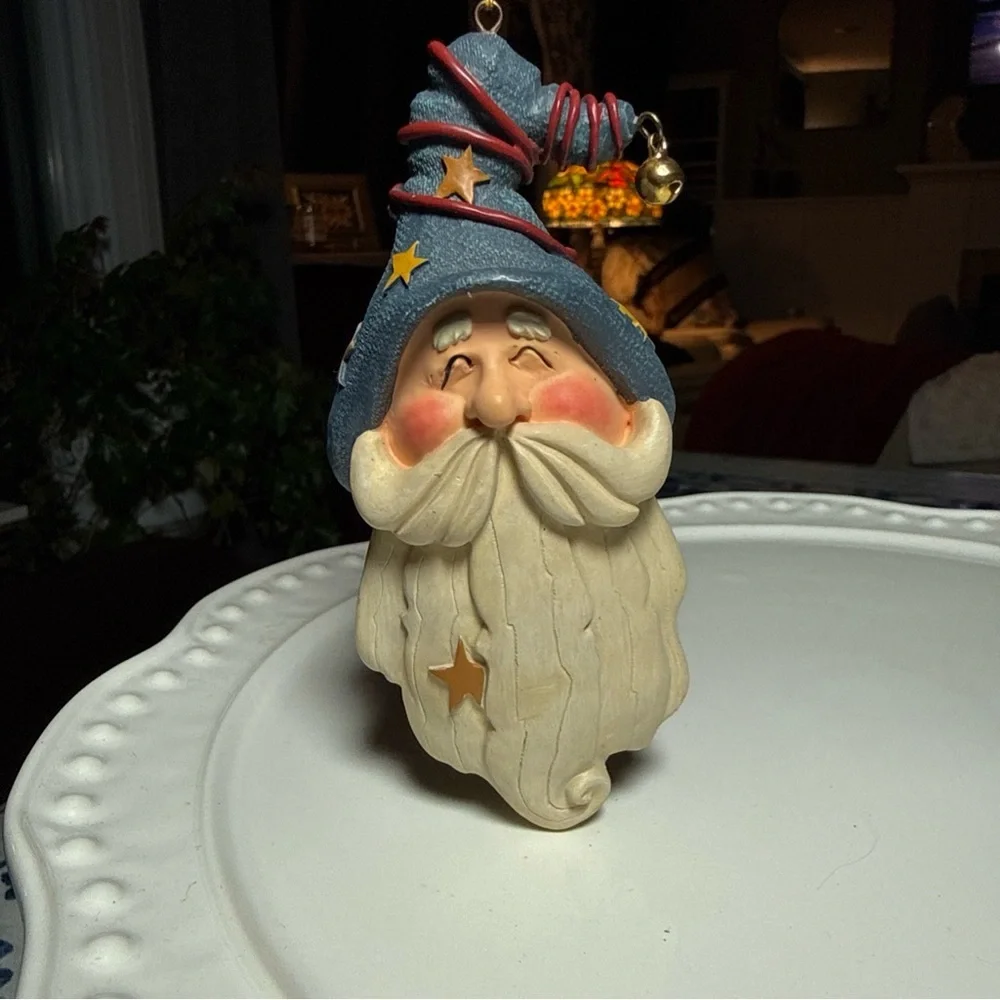 Santa Wizard Ornament Santa Celestial Hat Stars Christmas Halloween Santa Resin